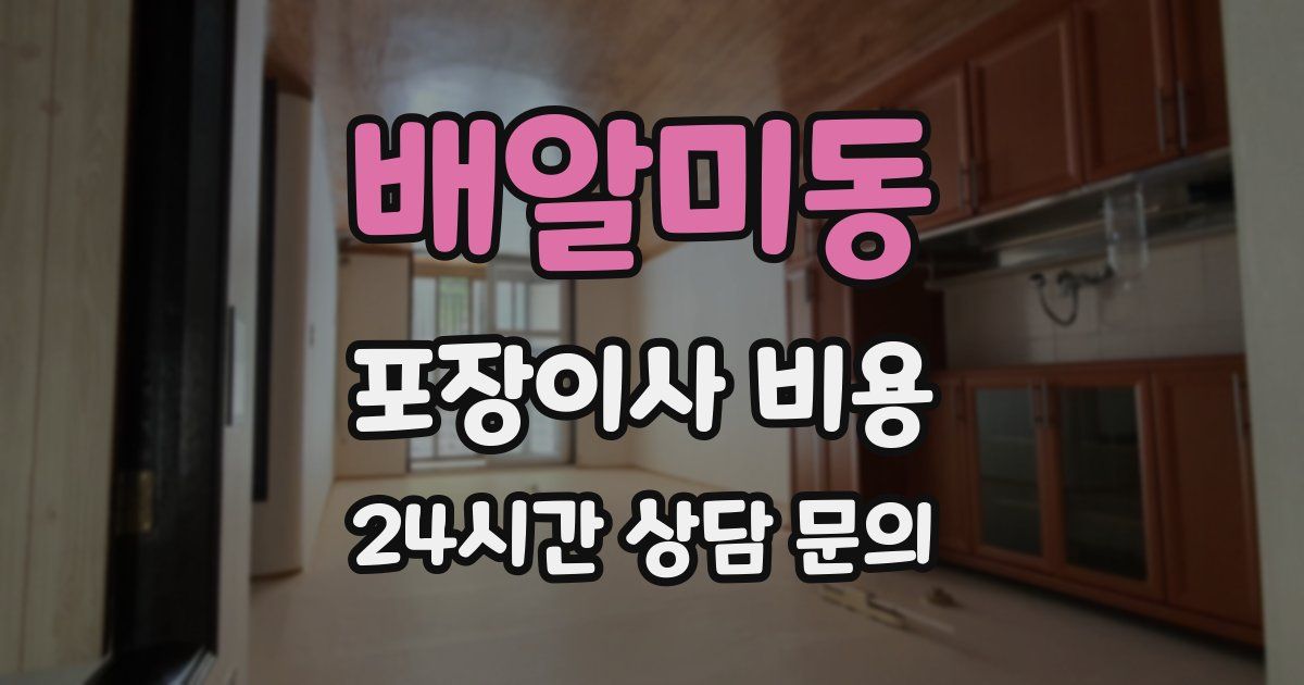 배알미동 포장이사 비용