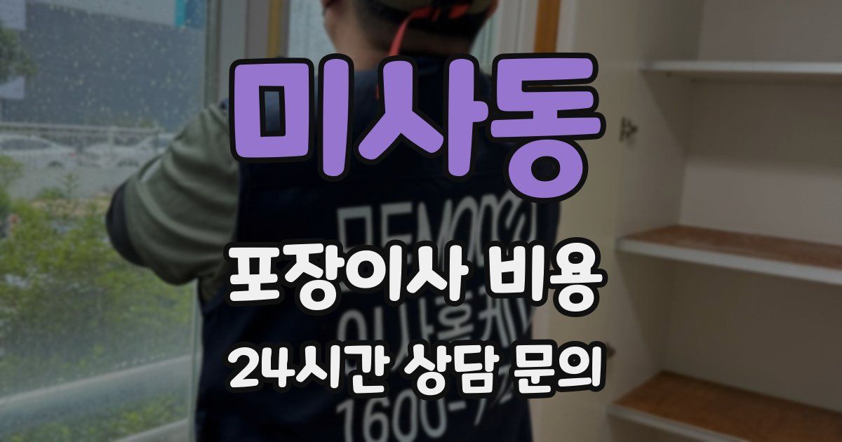 미사동 포장이사 비용