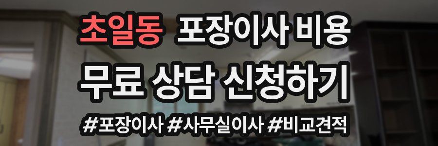 초일동 포장이사 비용