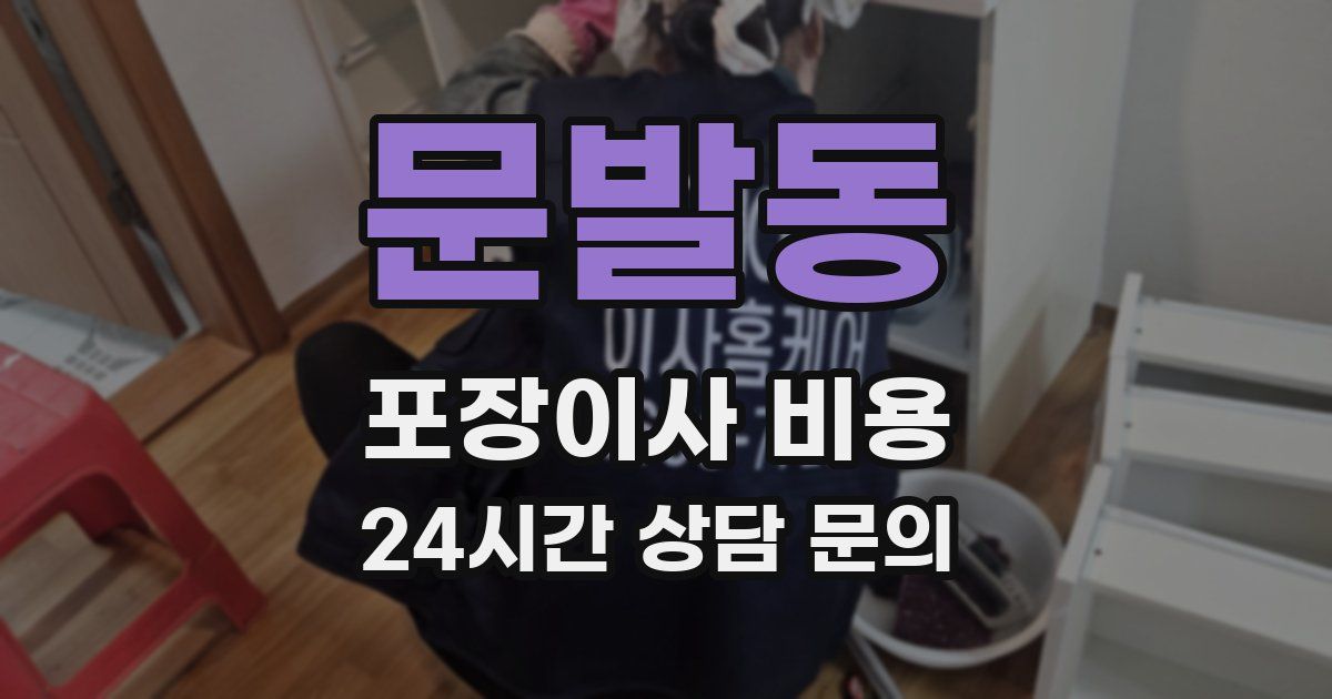 문발동 포장이사 비용