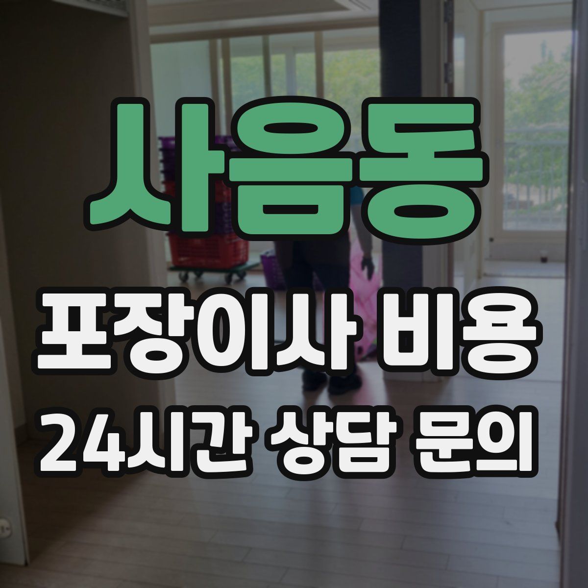 사음동 포장이사 비용