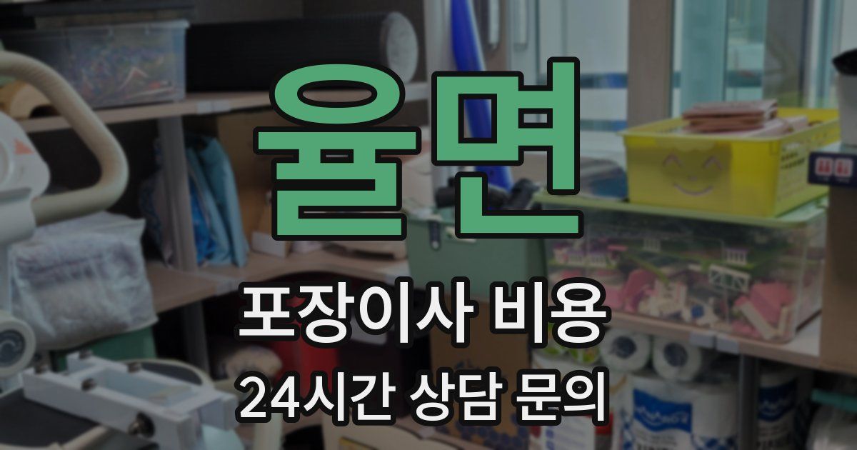 율면 포장이사 비용
