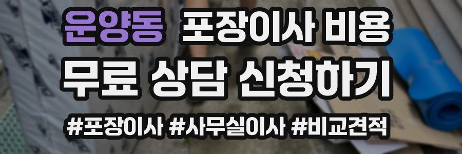 운양동 포장이사 비용