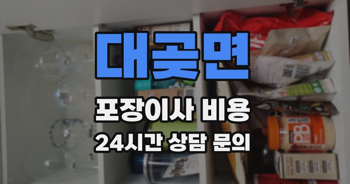 대곶면 포장이사 비용