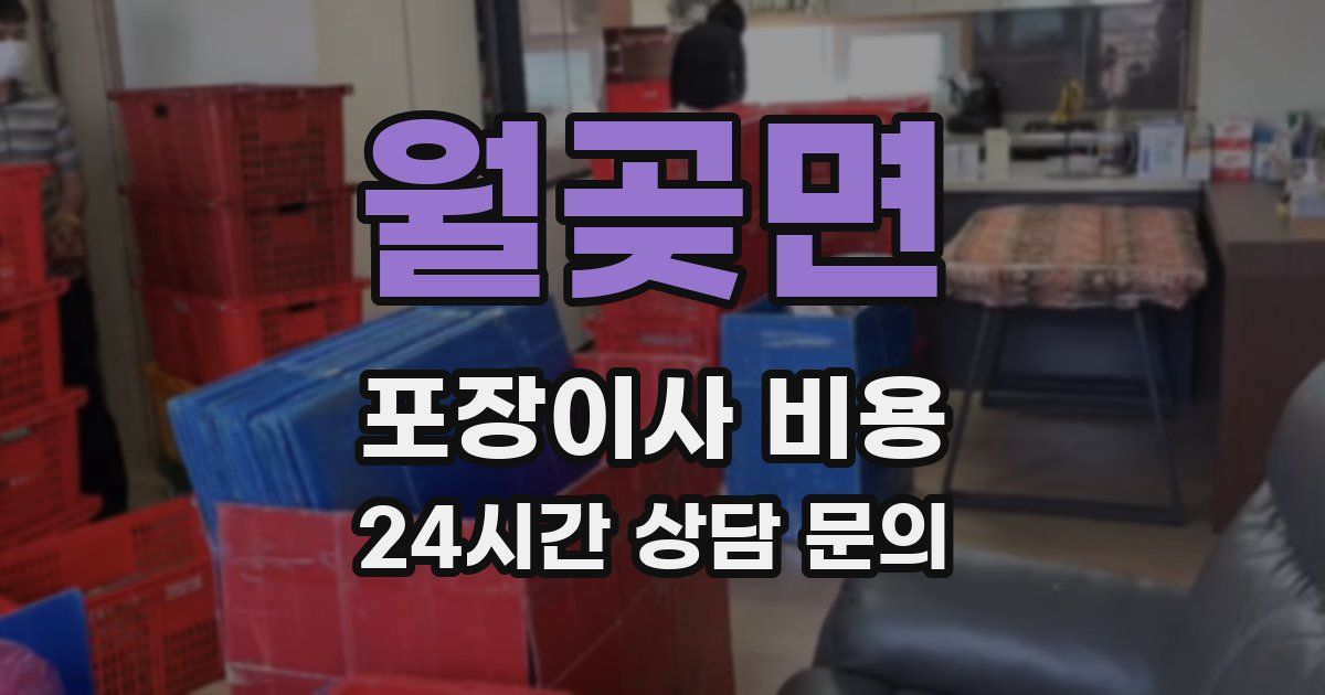 월곶면 포장이사 비용