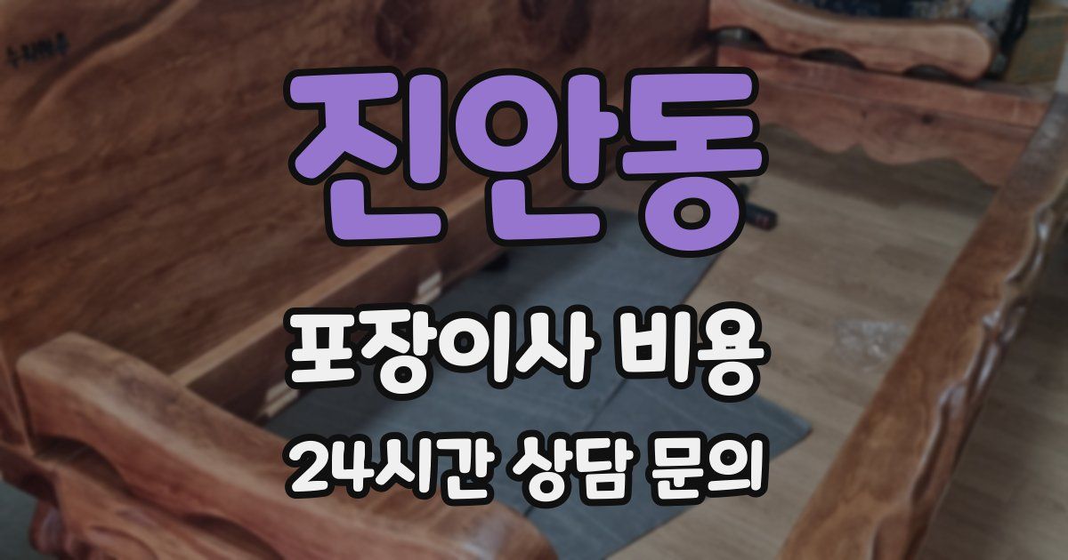 진안동 포장이사 비용