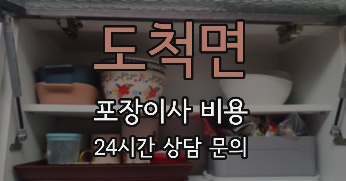 도척면 포장이사 비용