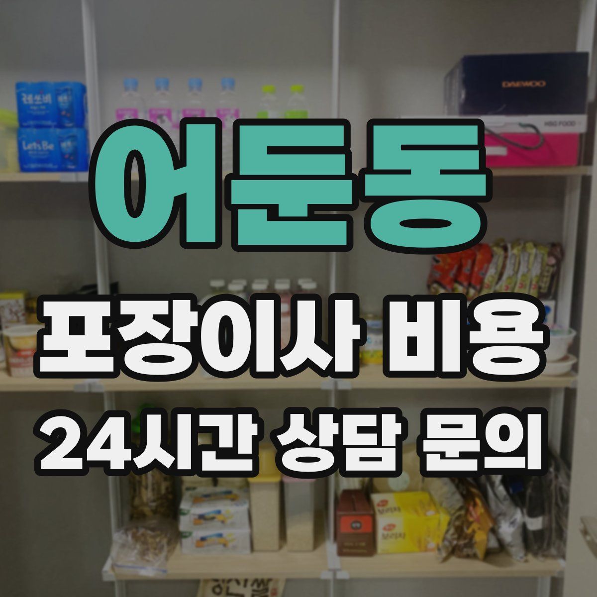 어둔동 포장이사 비용