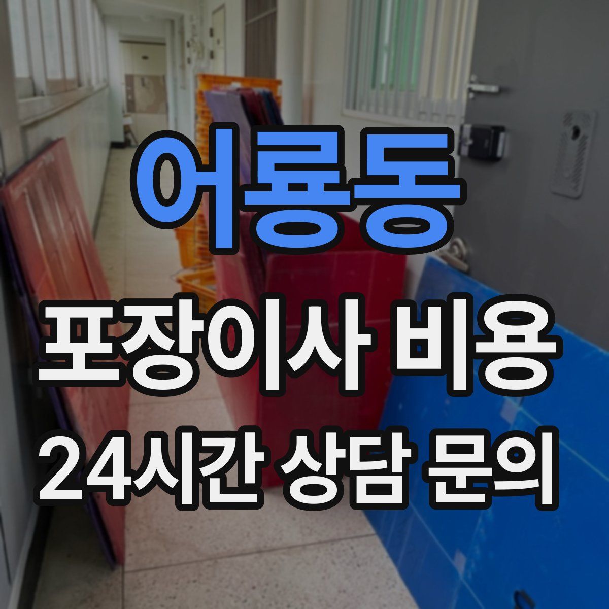 어룡동 포장이사 비용