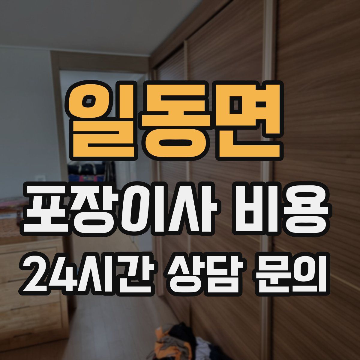 일동면 포장이사 비용