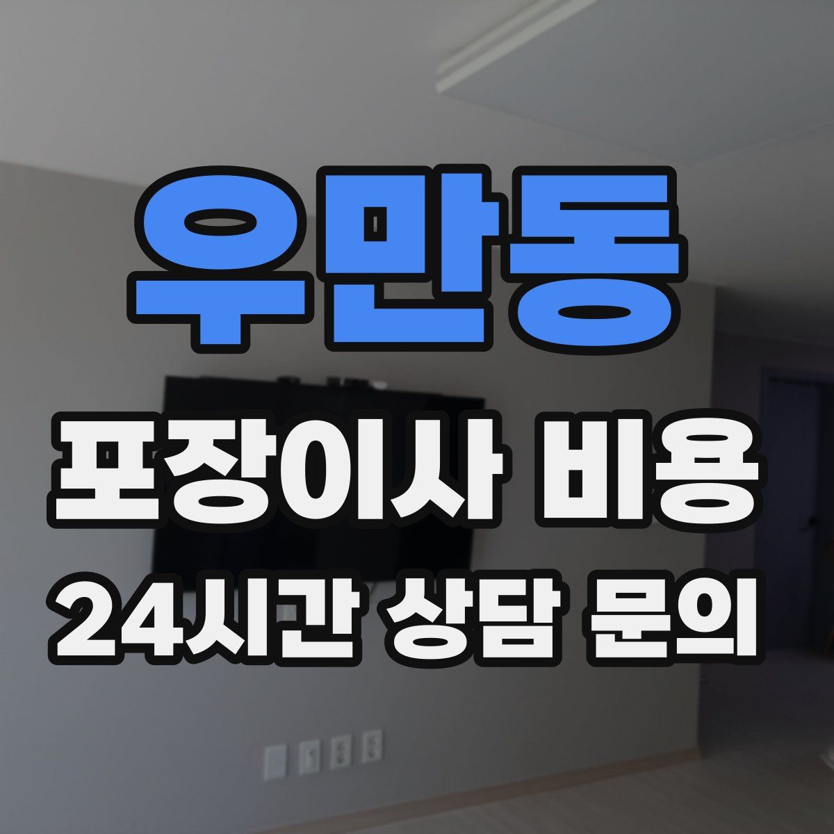 우만동 포장이사 비용