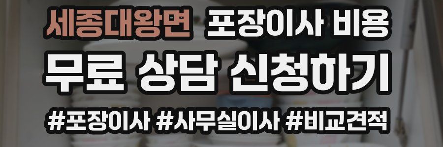 세종대왕면 포장이사 비용