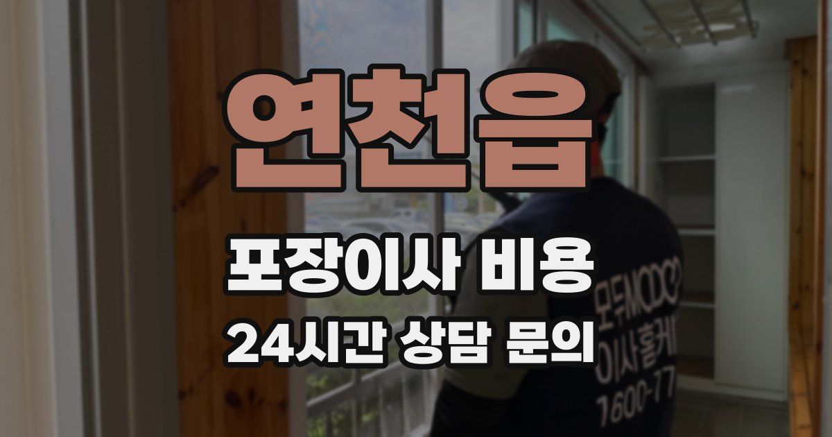 연천읍 포장이사 비용