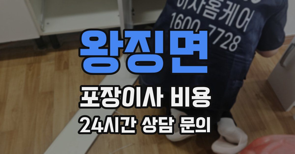 왕징면 포장이사 비용