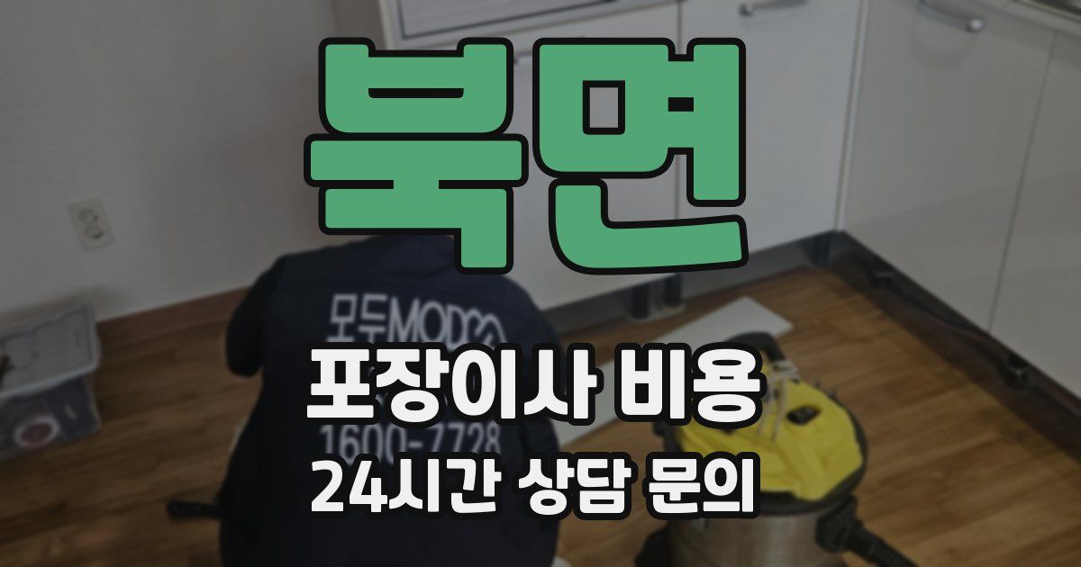 북면 포장이사 비용