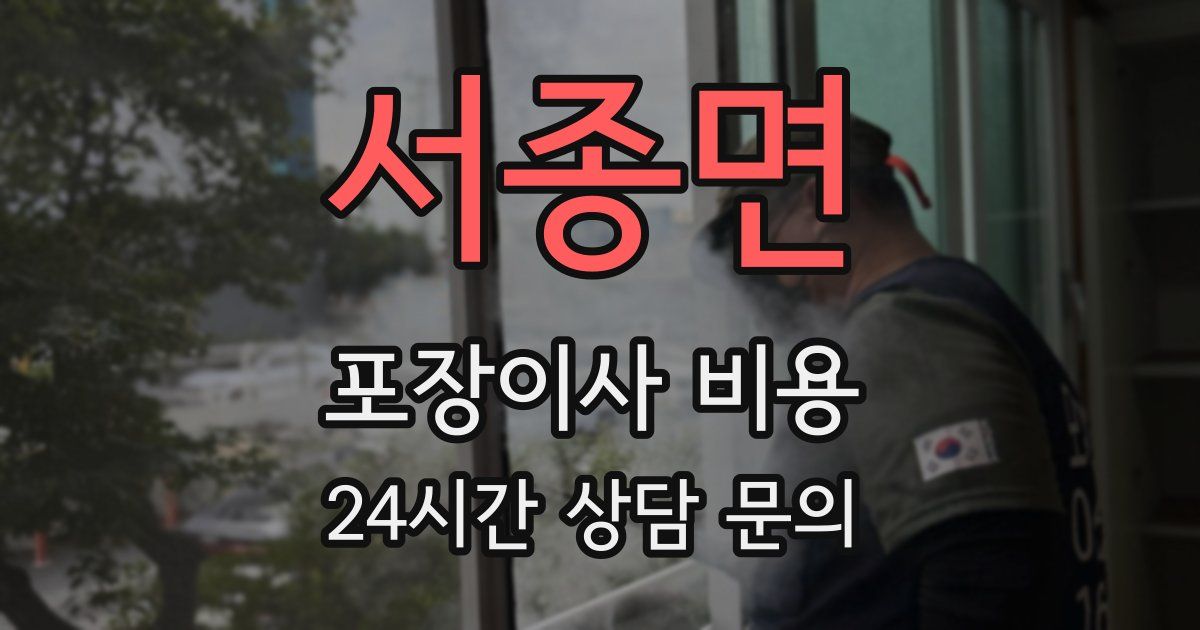 서종면 포장이사 비용