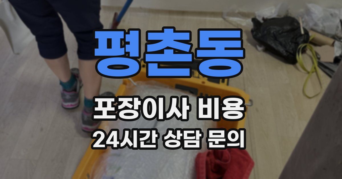 평촌동 포장이사 비용