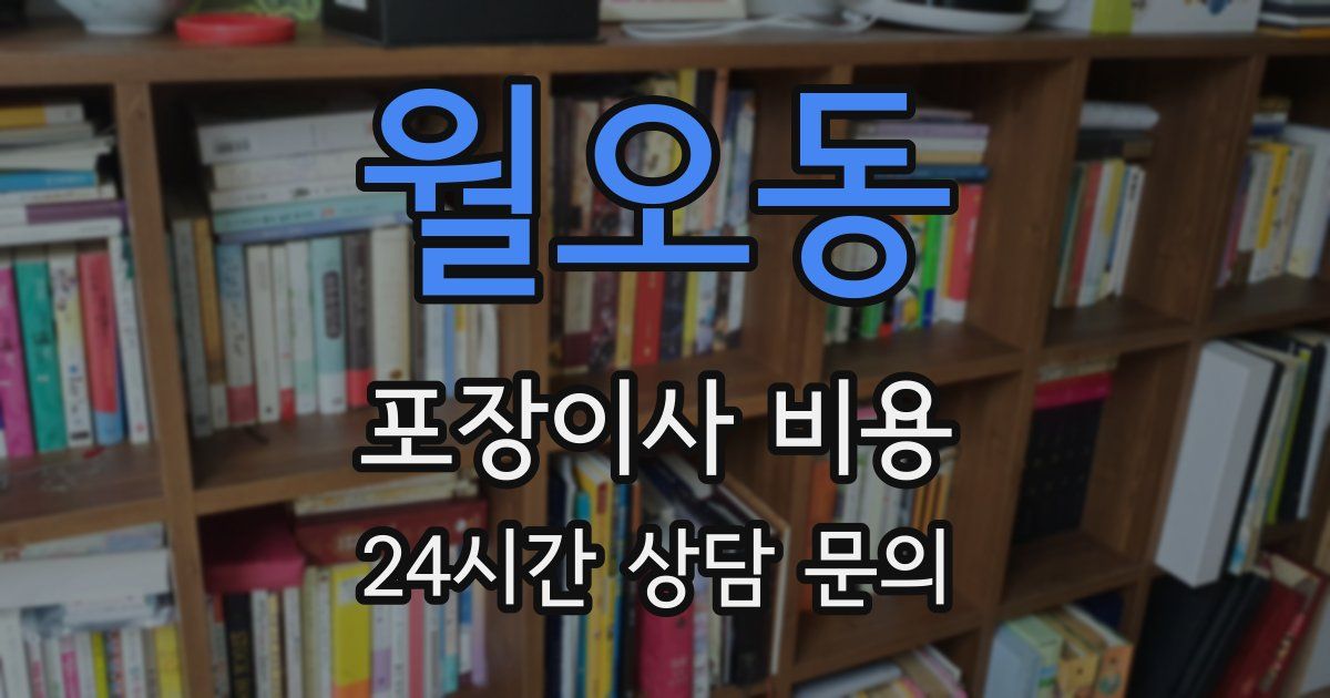 월오동 포장이사 비용