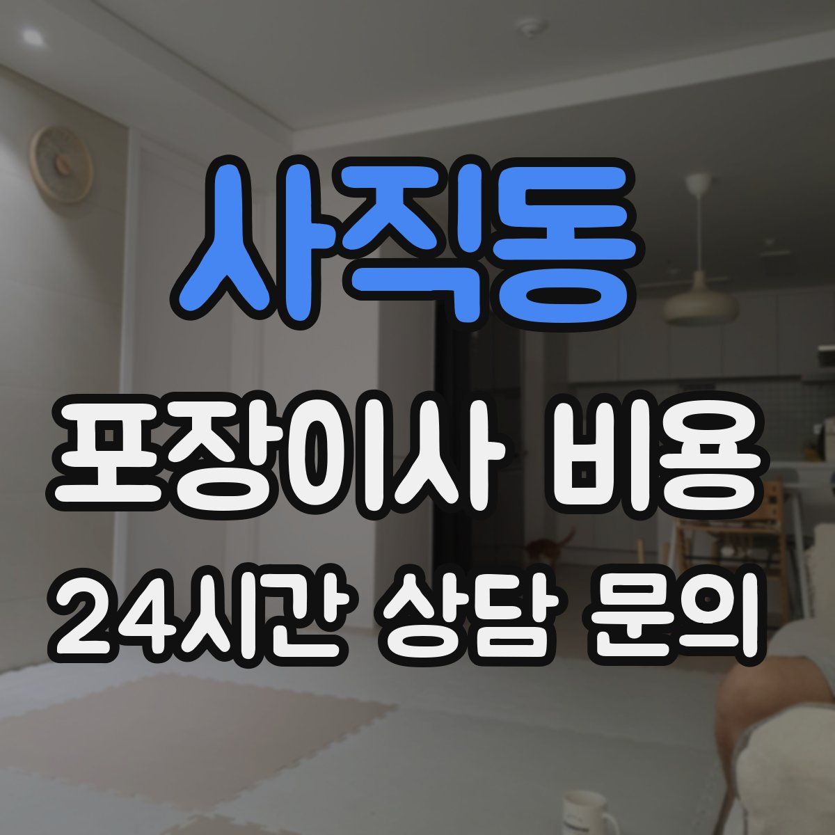 사직동 포장이사 비용