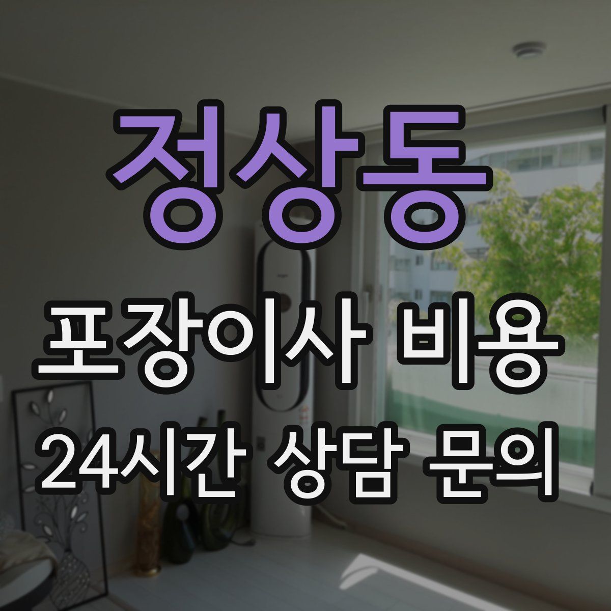 정상동 포장이사 비용