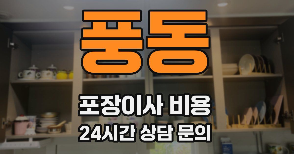 풍동 포장이사 비용