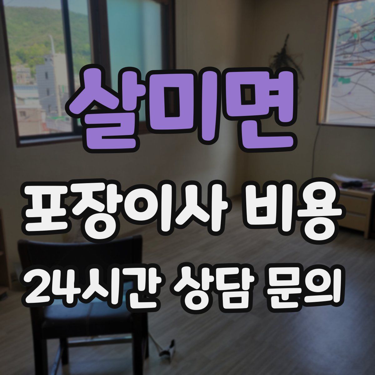 살미면 포장이사 비용