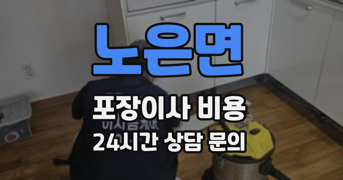 노은면 포장이사 비용