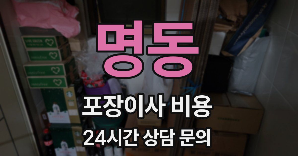 명동 포장이사 비용