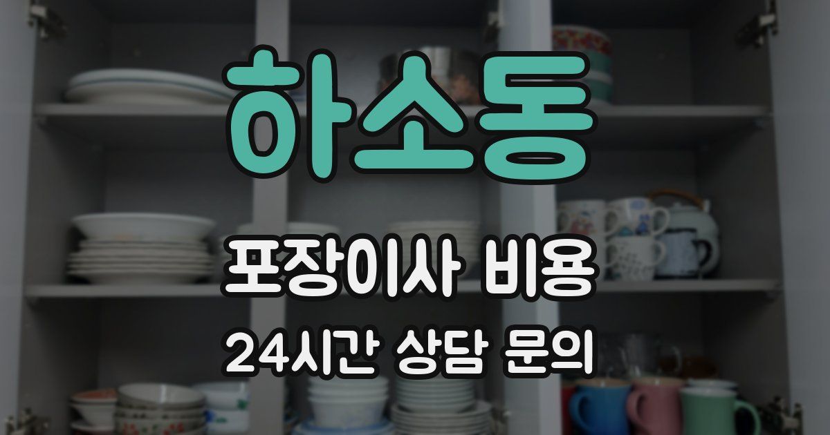 하소동 포장이사 비용