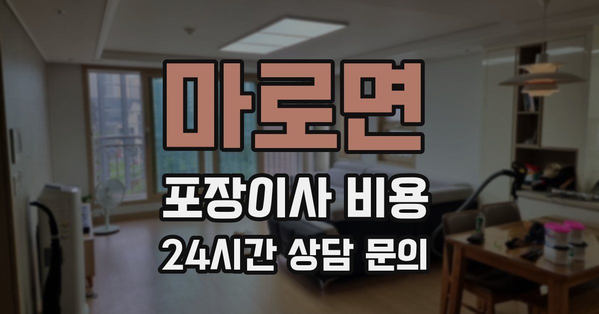 마로면 포장이사 비용