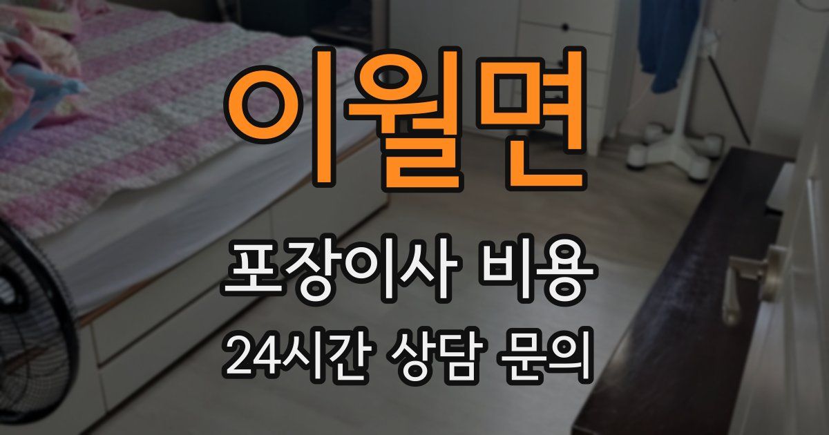 이월면 포장이사 비용