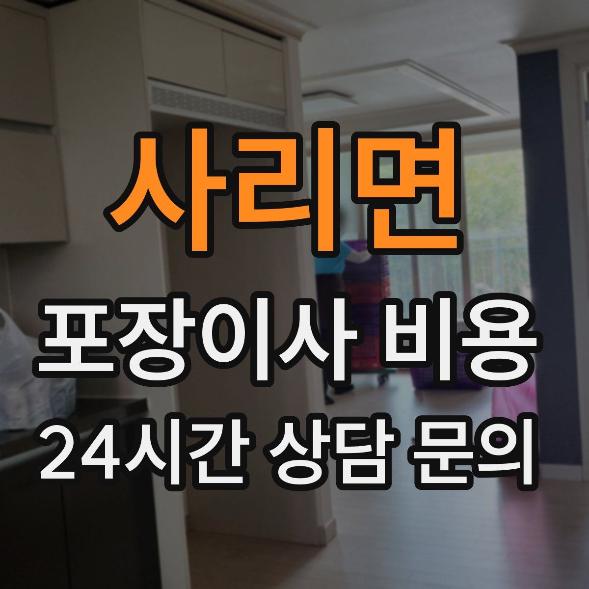 사리면 포장이사 비용