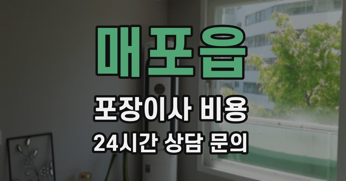매포읍 포장이사 비용