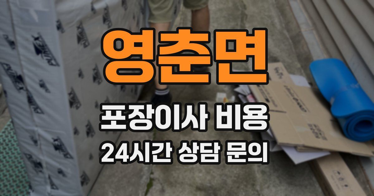 영춘면 포장이사 비용