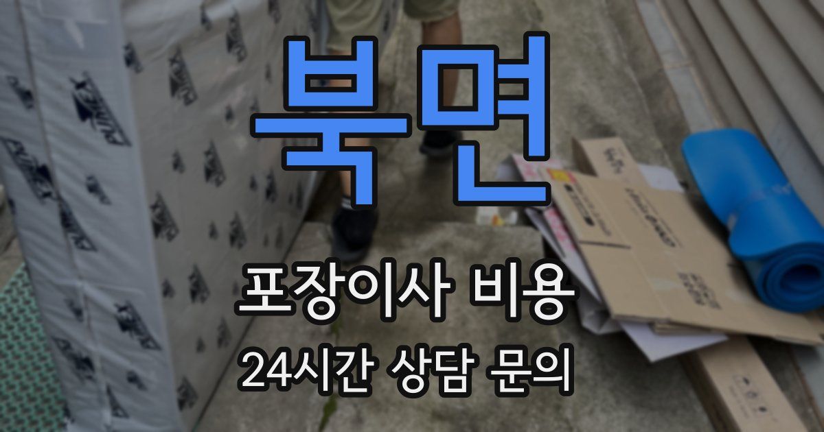 북면 포장이사 비용