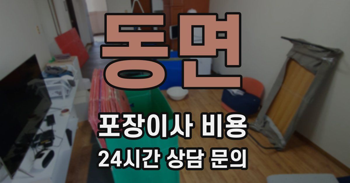 동면 포장이사 비용