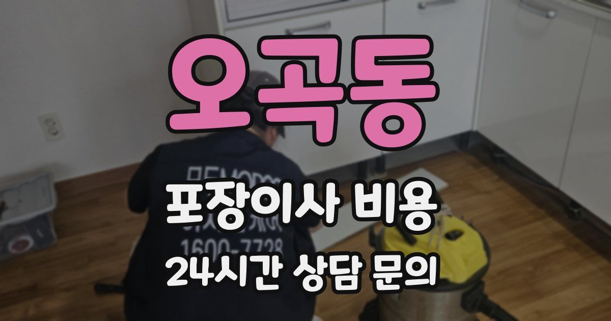 오곡동 포장이사 비용