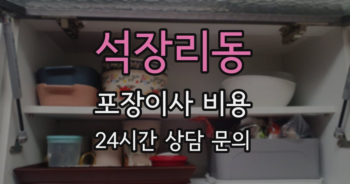 석장리동 포장이사 비용