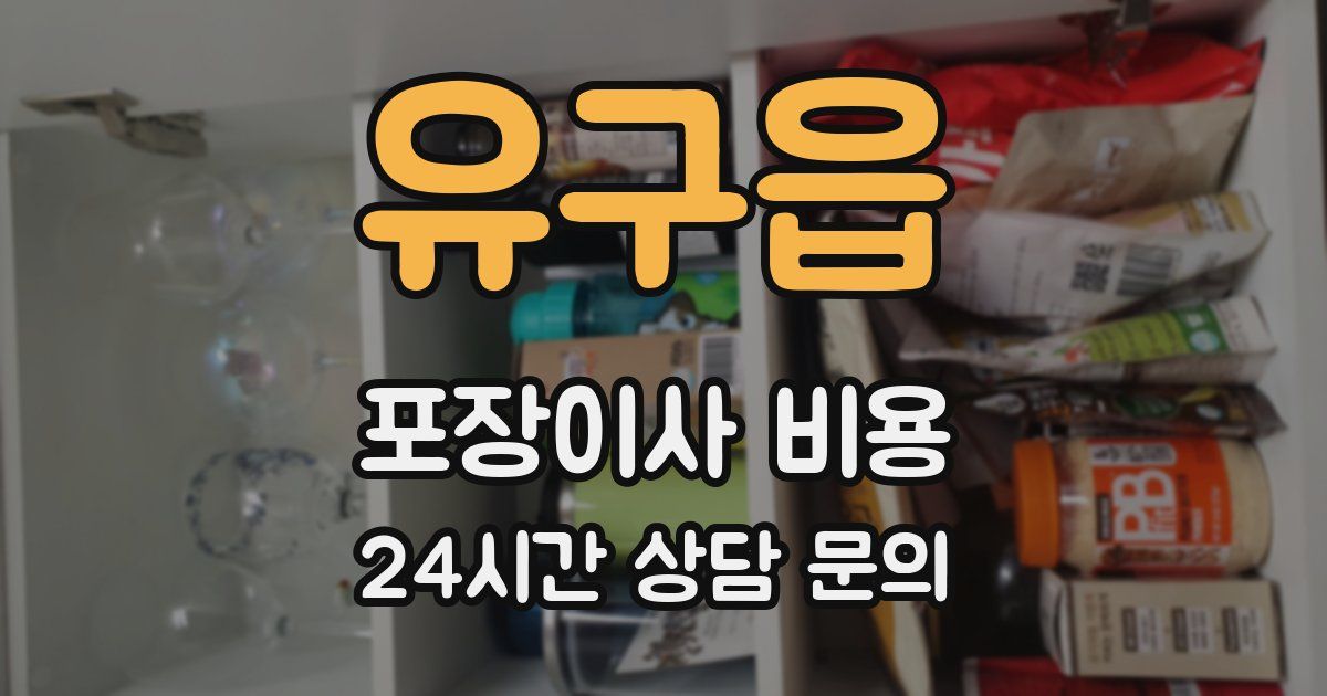 유구읍 포장이사 비용