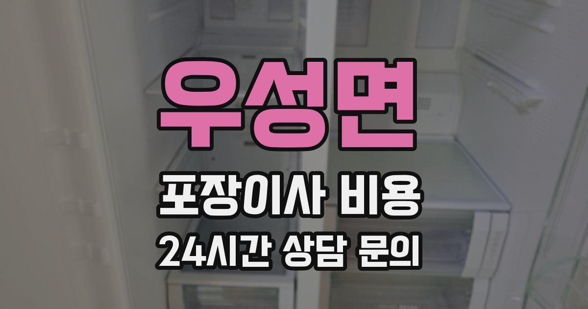 우성면 포장이사 비용