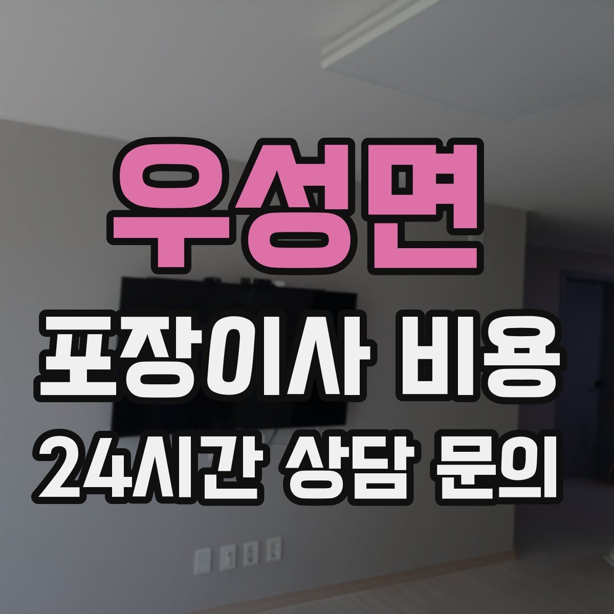 우성면 포장이사 비용