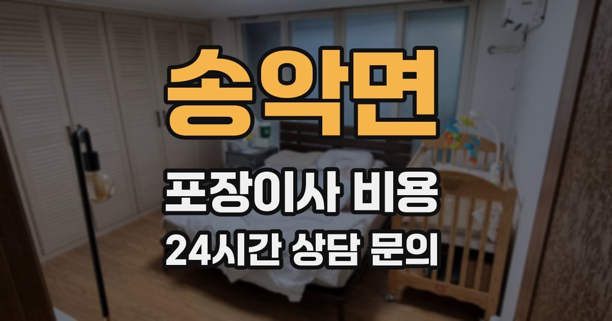 송악면 포장이사 비용