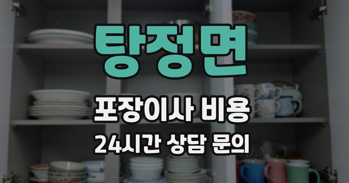 탕정면 포장이사 비용