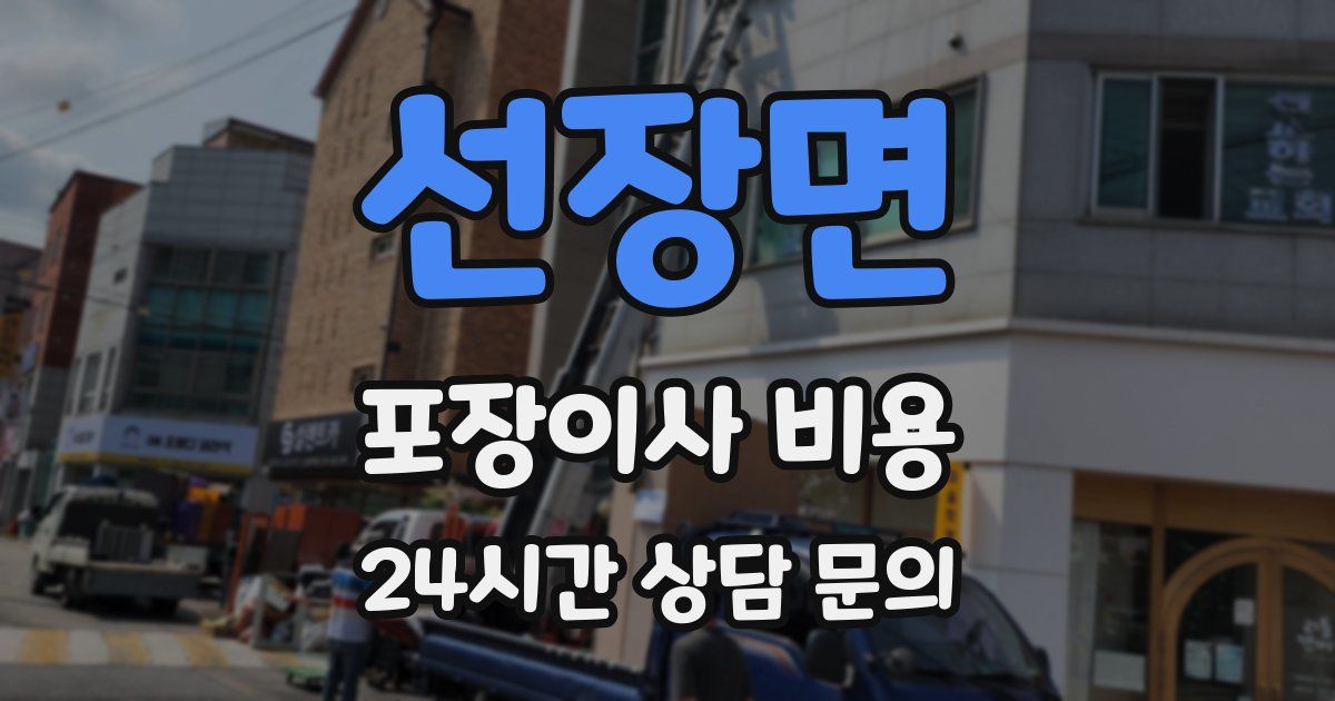 선장면 포장이사 비용