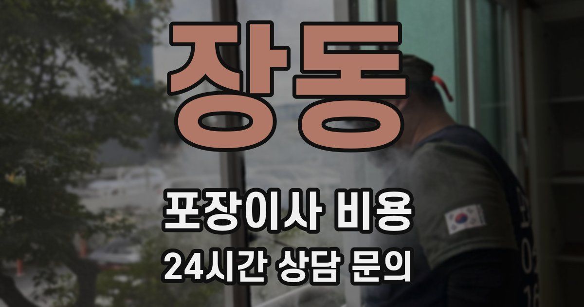 장동 포장이사 비용