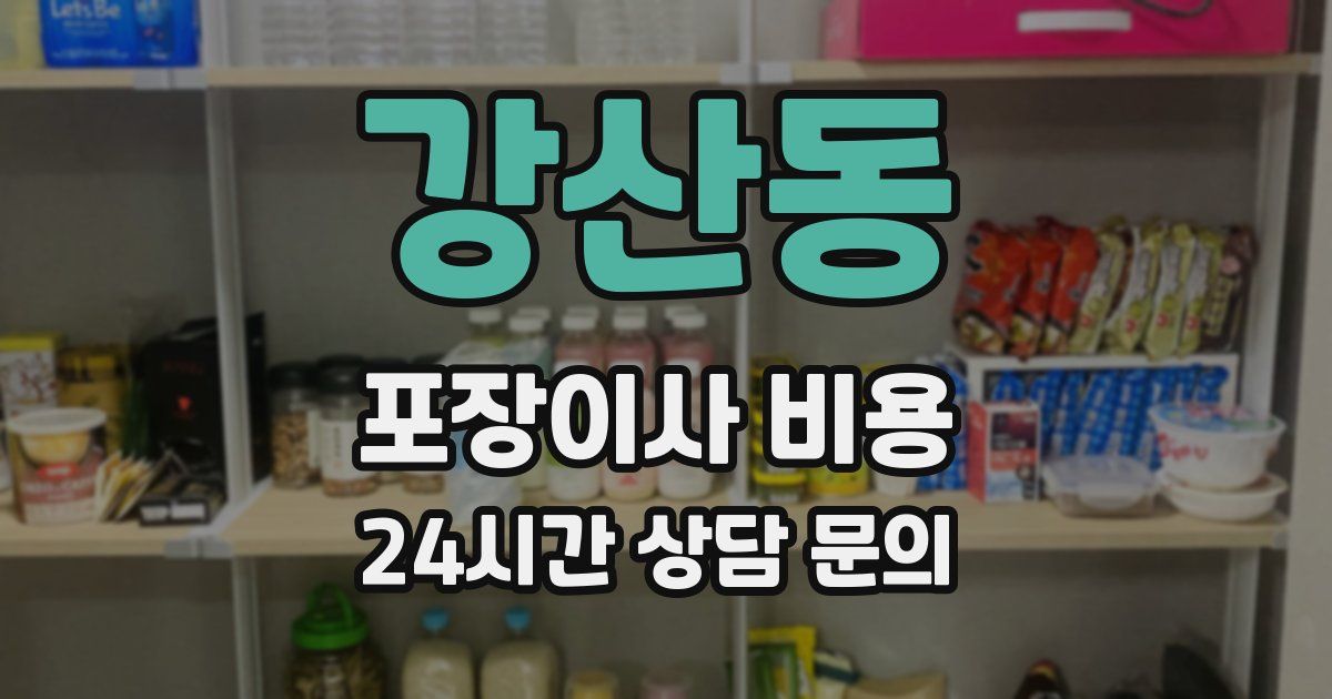 강산동 포장이사 비용