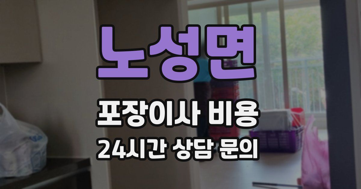 노성면 포장이사 비용