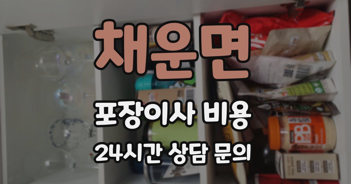 채운면 포장이사 비용