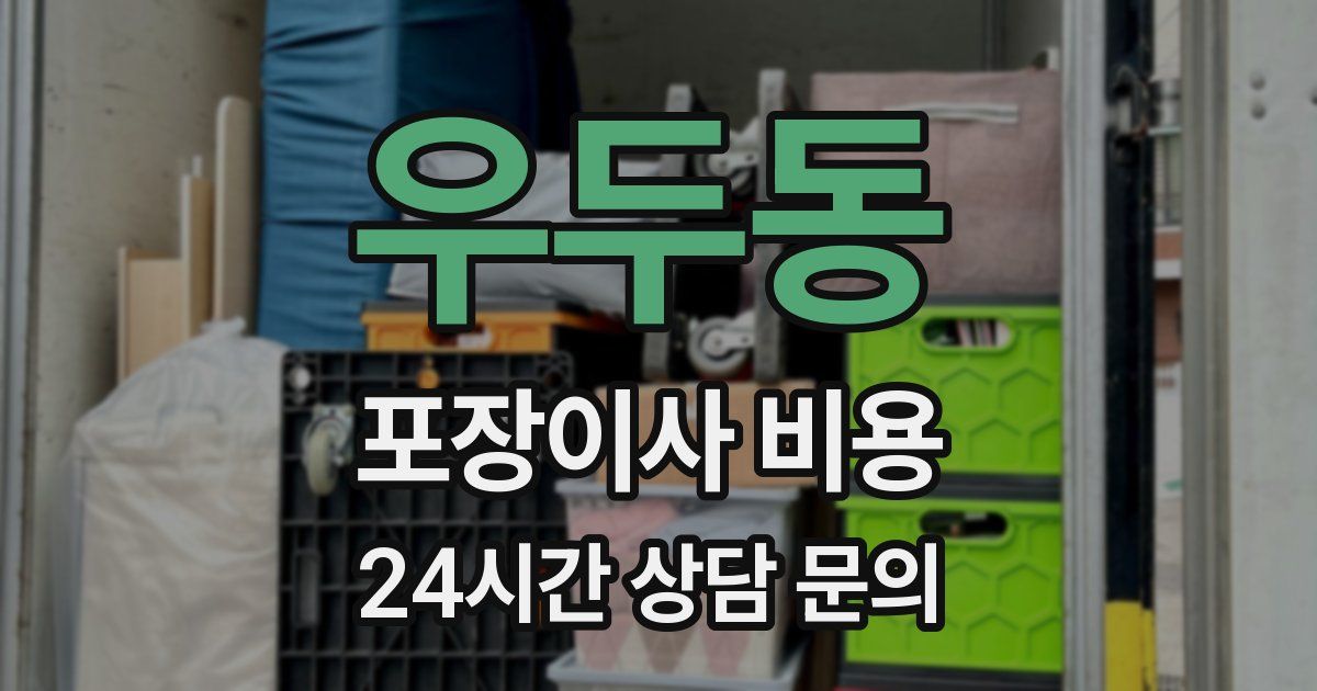 우두동 포장이사 비용