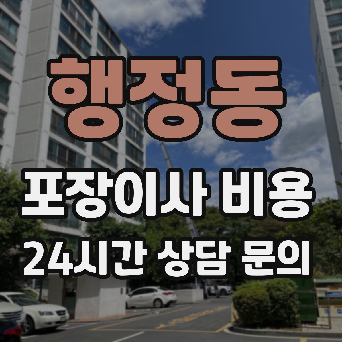 행정동 포장이사 비용